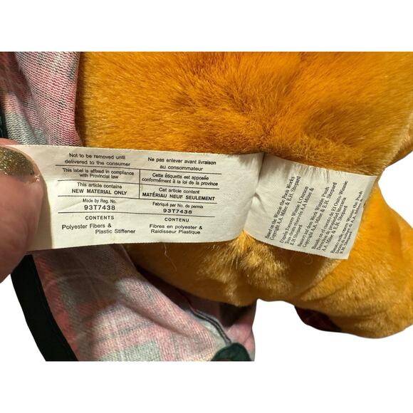 The Disney Store Winnie The Pooh Plaid Pj’s Pajamas Stuffed Plush Doll 14” - Picture 7 of 7